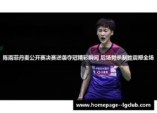 陈雨菲丹麦公开赛决赛逆袭夺冠精彩瞬间 后场劈杀制胜震撼全场